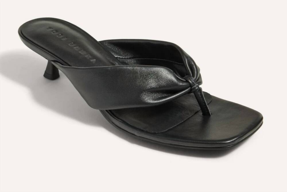 NEW YOSI SAMRA women's eva kitten heel sandal in black
